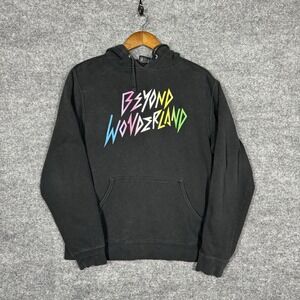 Beyond Wonderland Hoodie Womens Small Black Rainbow Dance Insomniac Sweater Rave